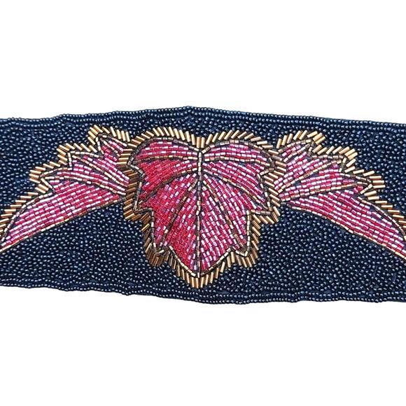 VTG Beaded cummerbund belt Avant Garde - Picture 1 of 6